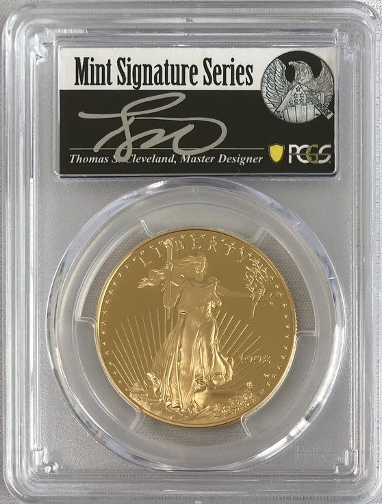 【ラスト1点　動画あり】アメリカ50ドル金貨　ゴールドイーグル　1998-W年 $50PCGS PR70DCAMクリーブランドサイン入り39347211