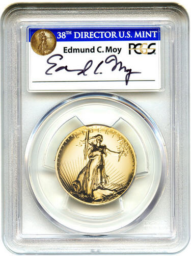 2009ウルトラハイリリーフ金貨　PCGS-MS69 未使用　Edmund C. Moyサイン入り　0024