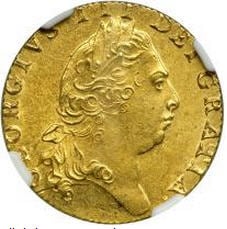 【動画あり】　アンティークコイン　イギリス金貨　ジョージIII世　1798年1ギニーグレードNGC-MS63