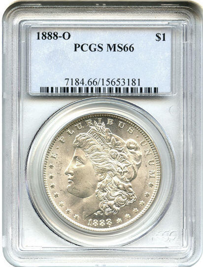アンティークコイン　アメリカ　1ドル　モルガン銀貨1888-O ＄1 PCGS MS66