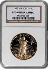 　50ドル金貨　1995-W Proof Gold  Eagle PF-70 NGC UCAM 完全未使用　