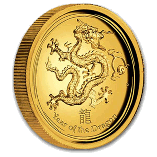 2012 オーストラリア　ウルトラハイリリーフ　100ドル金貨　辰年　未使用　