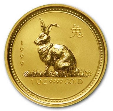 1999 オーストラリア　100ドル金貨　兎年　未使用