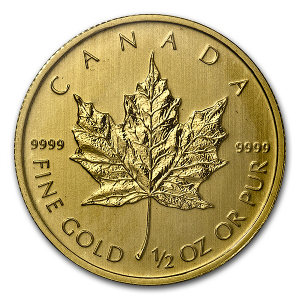 2014メイプルリーフ金貨 1/2 オンス 新品未使用