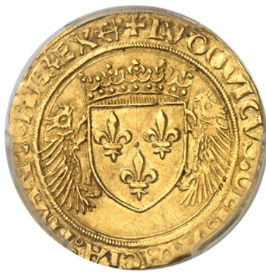フランス 1498-15年 ルイ12世 エキュドール金貨 バイヨンヌの金の盾