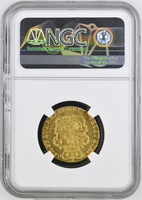 【レア度2-R2】グレートブリテン 1768年 ジョージ3世 1ギニー金貨 NGC-AU58