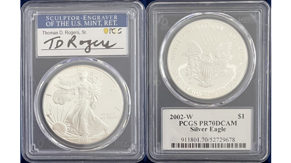 アメリカシルバーイーグル銀貨2002年 1オンス銀貨 純銀 ウォーキング