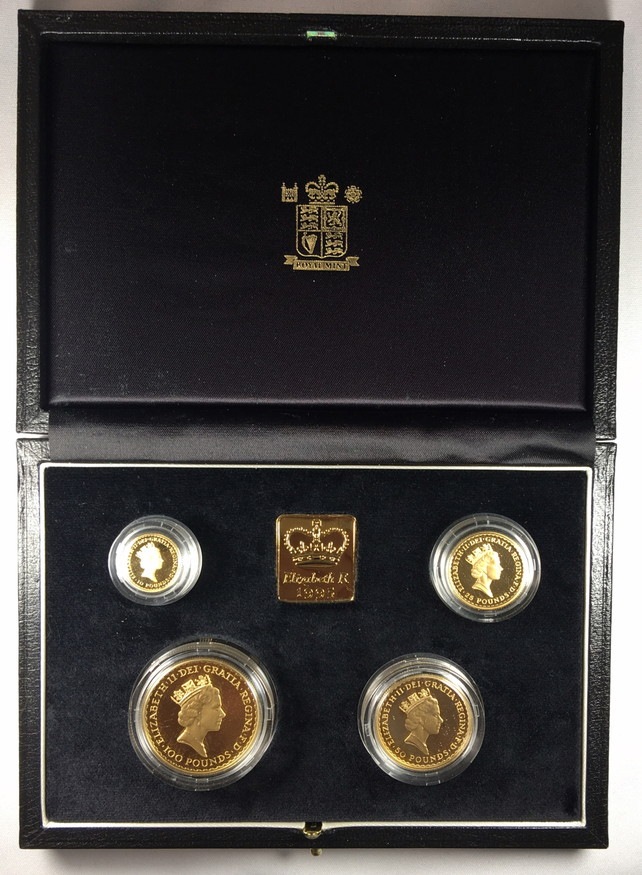 プルーフ金貨【4枚セット】 グレートブリテン 1995 ブリタニア100・50・25・10ポンドプルーフ金貨