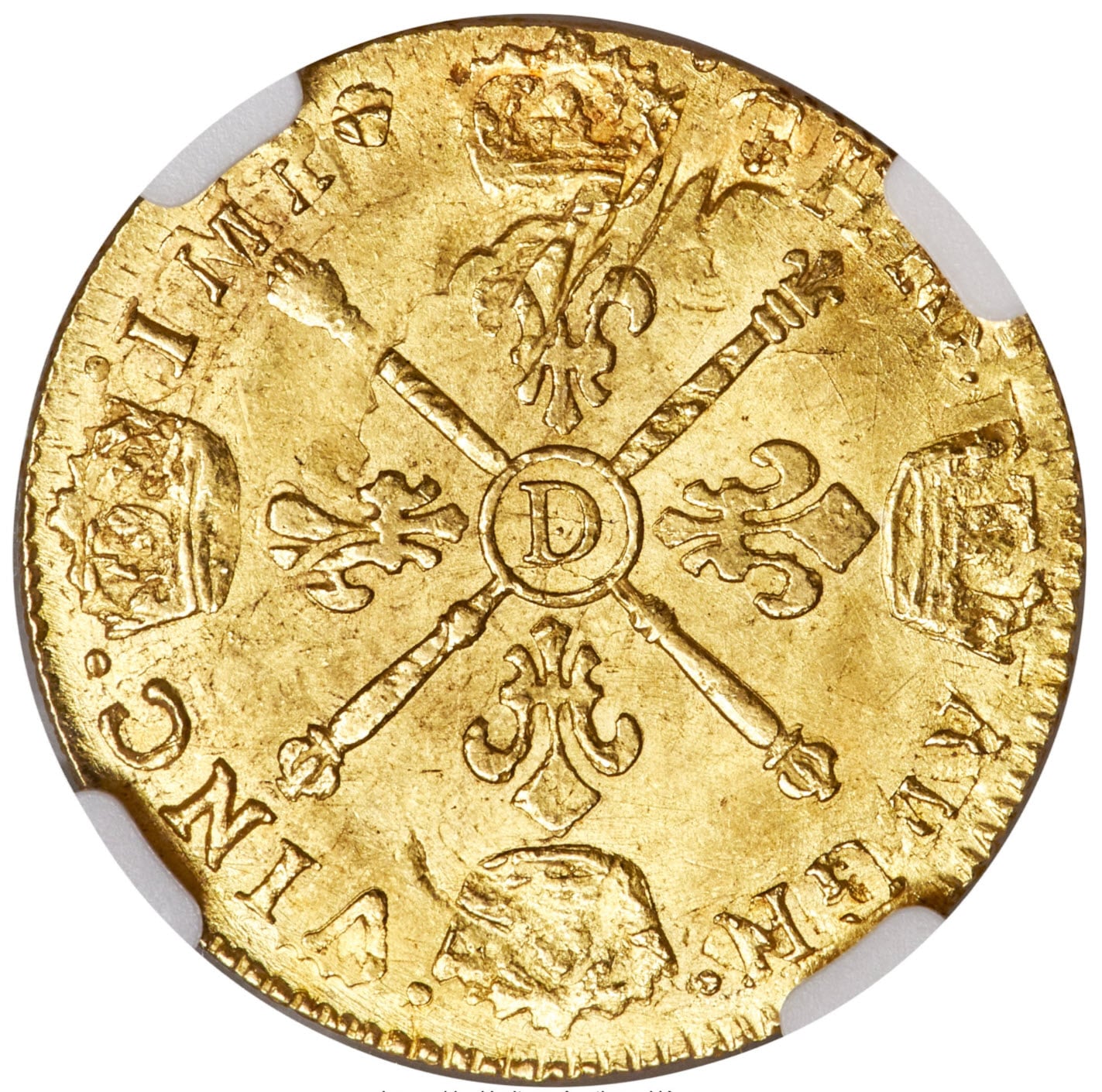 フランス 1704年 ルイ14世 ルイドール金貨 1704 MS63 NGC