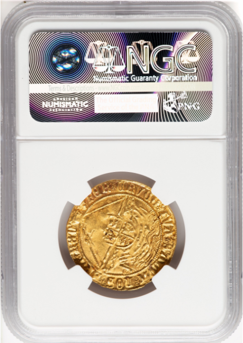 【動画あり】アンティークコイン グレートブリテン 1504-05年 ヘンリー7世 エンジェル金貨 NGC-MS61