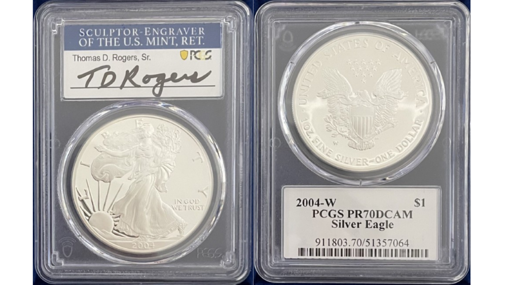 トーマス・D・ロジャーズ サイン入り】アメリカ 1ドル シルバー