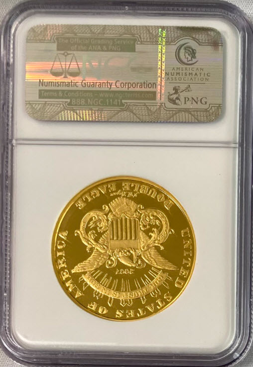 【動画あり】2008年ダブルイーグル1865年モチーフ$20金貨パターンプルーフ NGC GEM PROOF ULTRA CAMEO