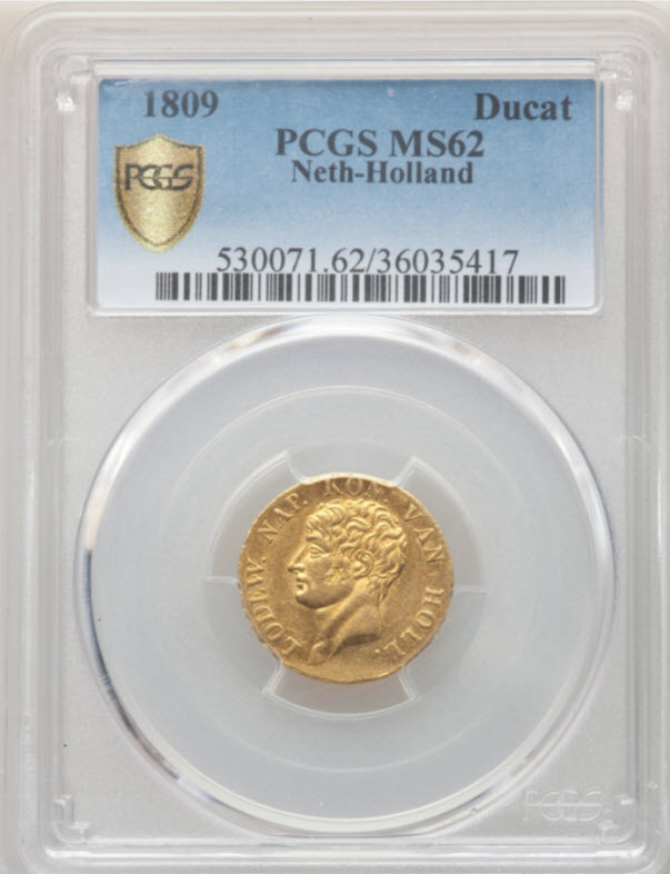 アンティークコイン オランダ王国1809年ルイ・ナポレオンダカット金貨