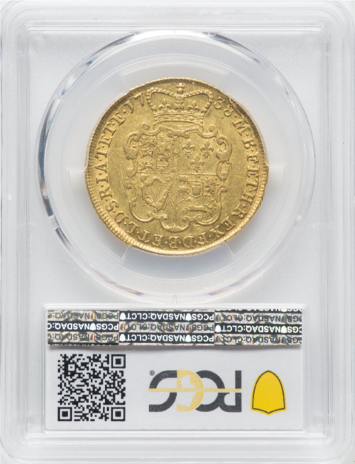 【動画あり】アンティークコイン グレートブリテン 1738年 ジョージ2世 2ギニー金貨 PCGS-AU53