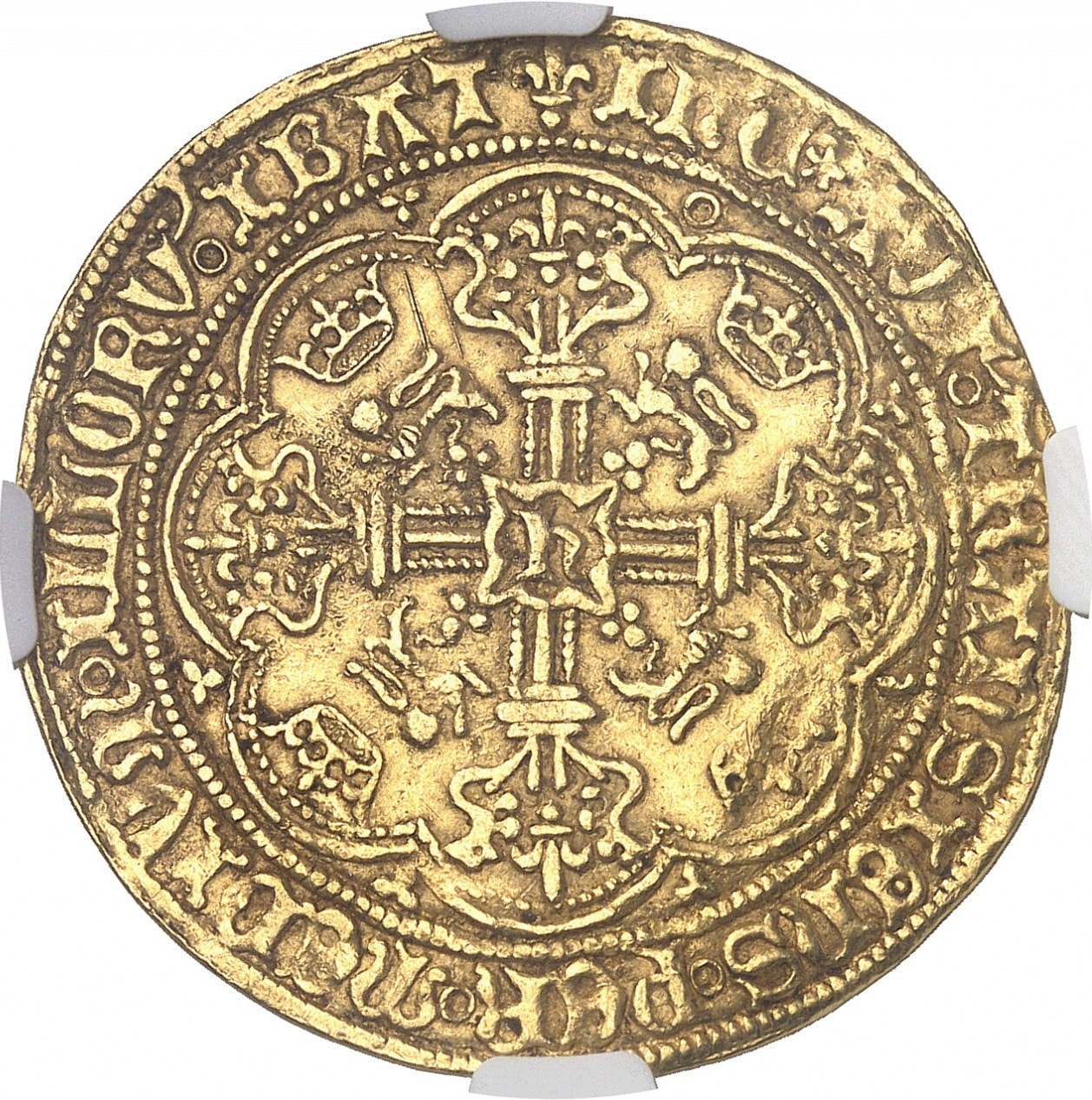 アンティークコイン グレートブリテン ヘンリー6世(1422-1430)ゴールド ノーブル NGC-AU55