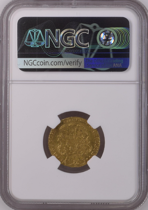 【レア度4-R4】グレートブリテン 1763年 ジョージ3世 1/2ギニー金貨 NGC-AU58