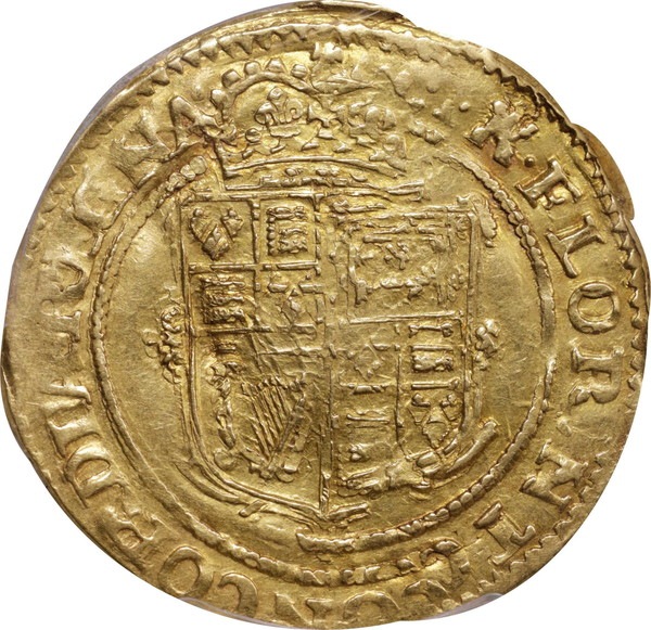 グレートブリテン チャールズ1世(1627-28) ゴールド・ユナイト金貨 PCGS-AU55