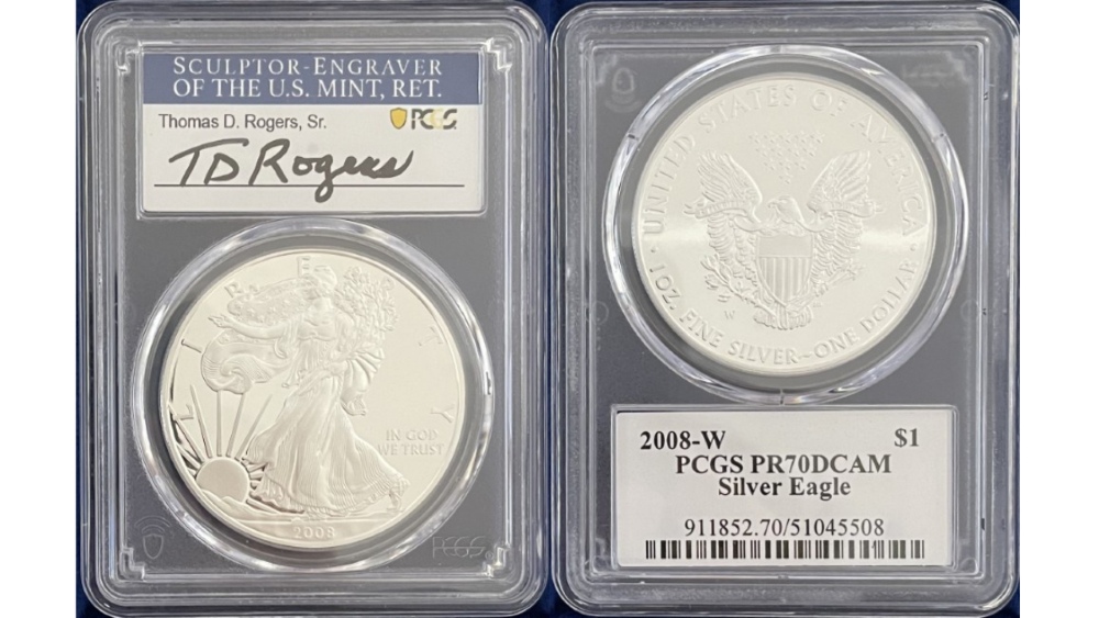 トーマス・D・ロジャーズ サイン入り】アメリカ 1ドル シルバー