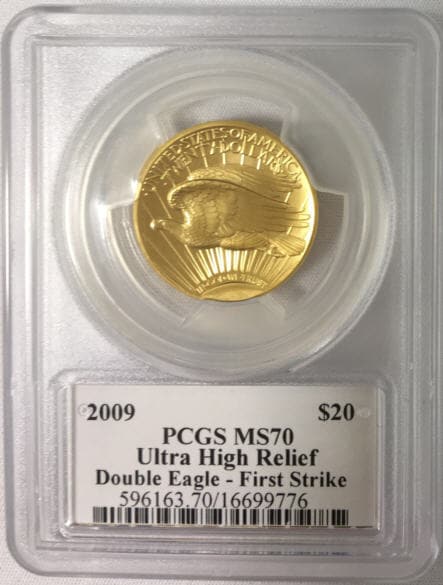 【動画あり】2009ウルトラハイリリーフ金貨 PCGS-MS70First Strike DAVID HALLサイン入り2400