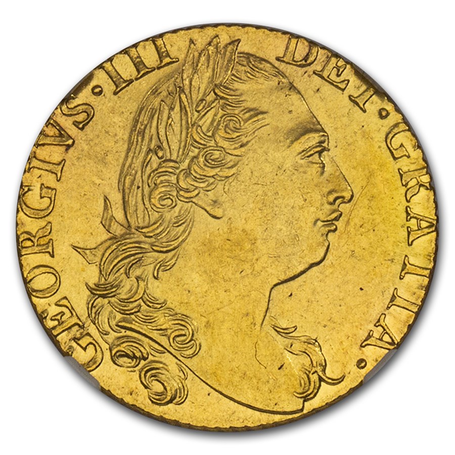 グレートブリテン ジョージ3世1774年ギニー金貨NGC-MS63