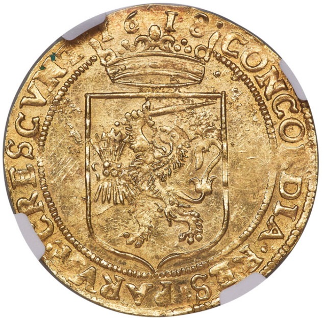 オランダ 1618年 ユトレヒト キャバリエ・ドール金貨 NGC MS63