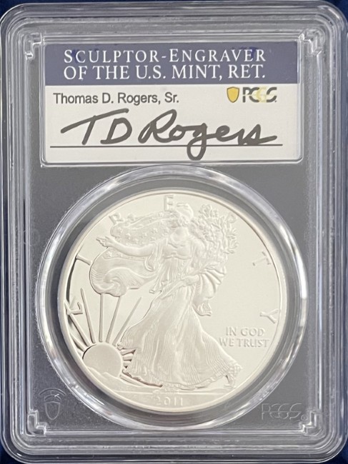 トーマス・D・ロジャーズ サイン入り】アメリカ 1ドル シルバー