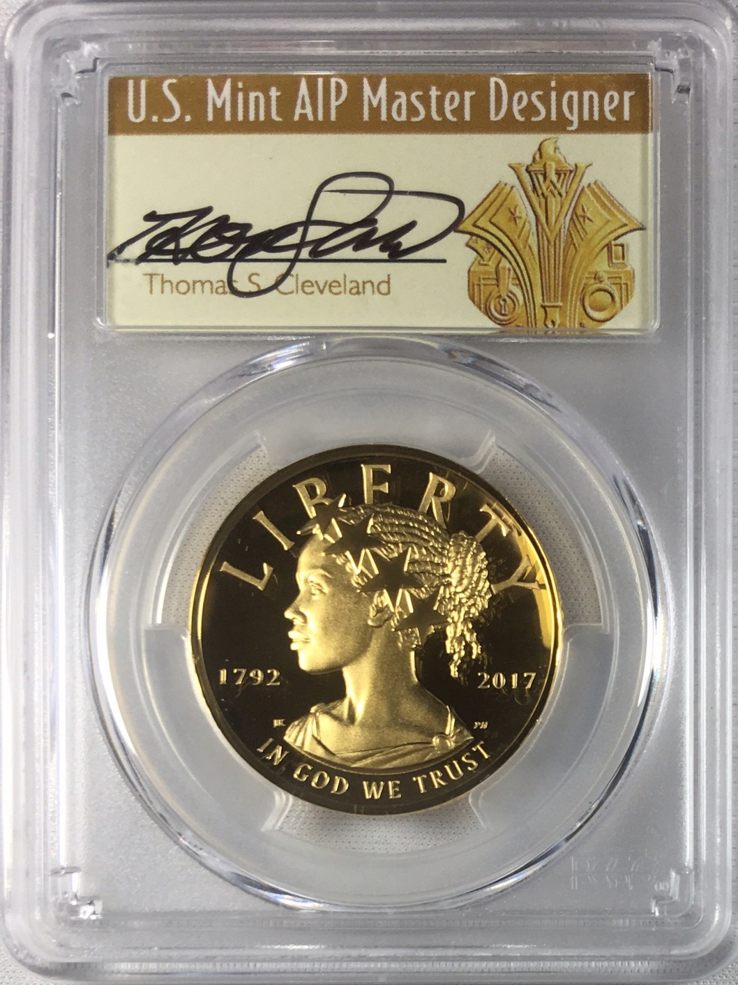 2017年225周年アメリカンリバティ ハイリリーフ100ドルプルーフ金貨