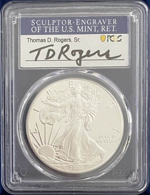 トーマス・D・ロジャーズ サイン入り】アメリカ 1ドル シルバー