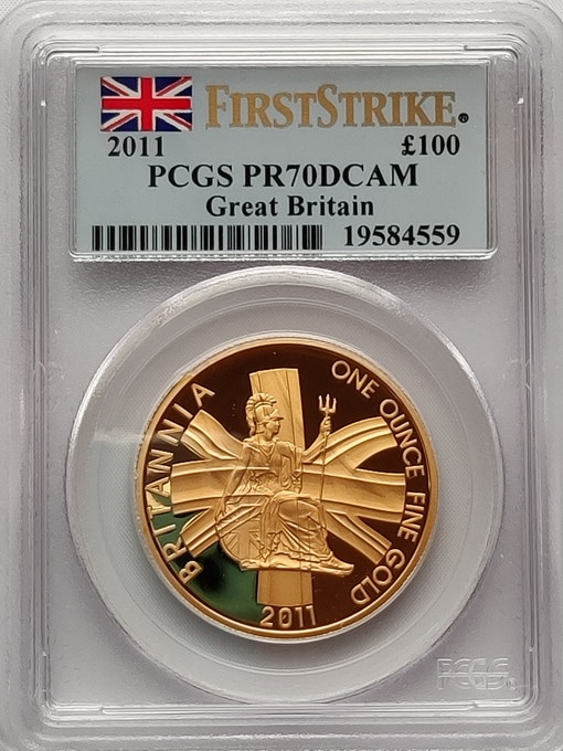 2011年 イギリス ブリタニア 10ポンド 金貨 PCGS PR70DCAM 2011年 イギリス ブリタニア 10ポンド 金貨 PCGS PR70DCAM
