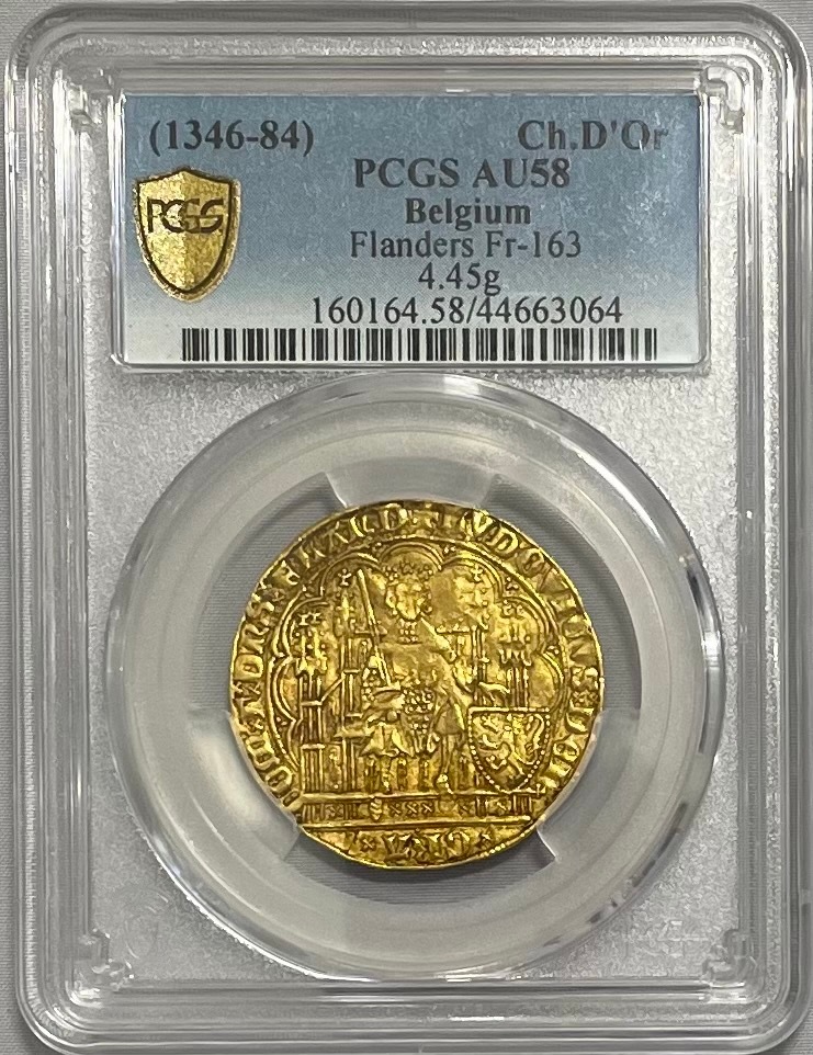 動画あり】ベルギー 1346-84年 フランドル伯爵ルイ2世 1シェーズ