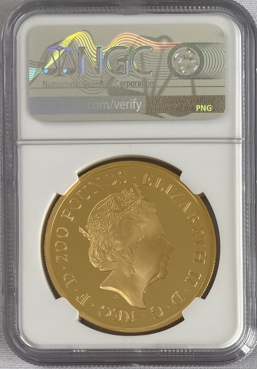 【動画あり】グレートブリテン 2020年 エリザベス2世 200ポンドプルーフーブリタニア金貨 NGC-PF70UCAM6028024-001