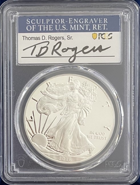 トーマス・D・ロジャーズ サイン入り】アメリカ 1ドル シルバー