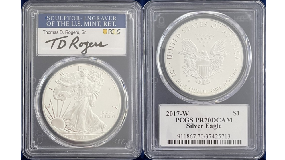 トーマス・D・ロジャーズ サイン入り】アメリカ 1ドル シルバー