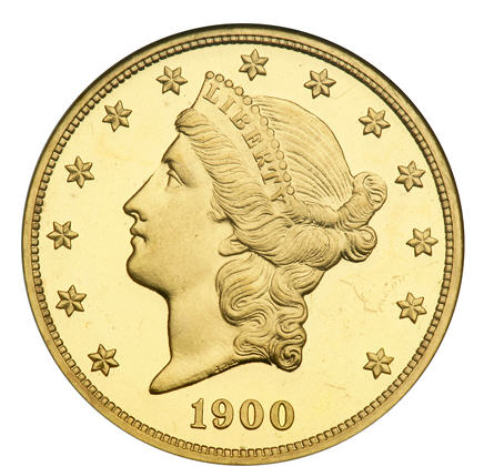 アンティークコイン アメリカ 20ドル金貨リバティヘッド1900 ＄20 PR64