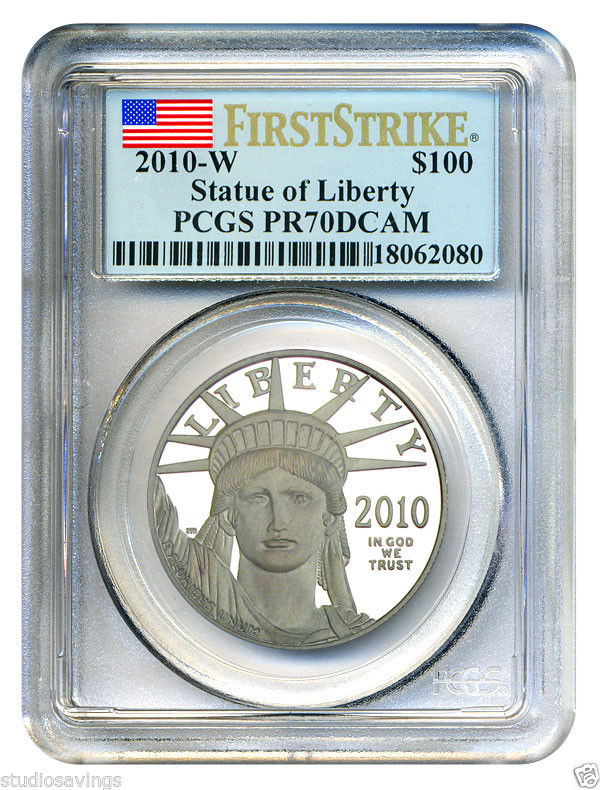 プラチナイーグル 100ドル 1オンス2010-W $100 PCGS PR70DCAM (ファーストストライク)