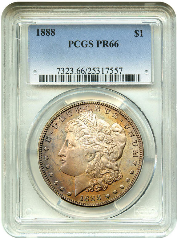 アンティークコイン アメリカ 1ドル モルガン銀貨1888 ＄1 PCGS
