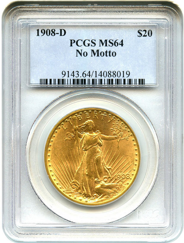 アンティークコイン アメリカ 20ドル金貨セントゴーデンズ 1909/8 ＄20