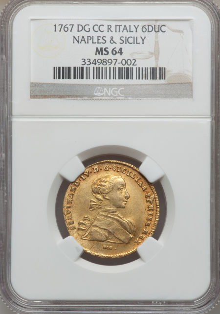 動画あり】イタリア 6ドゥカティ金貨Naples & Sicily. Ferdinand IV