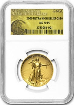 2009ウルトラハイリリーフ金貨 NGC-MS70 PL(プルーフライク)未使用 売切れ