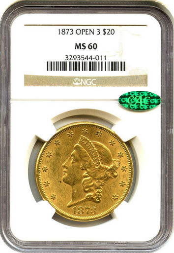 アンティークコイン アメリカ 20ドル金貨リバティヘッド1873