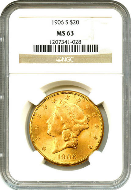 1904 アメリカ20ドル金貨リバティヘッドダブルイーグルMS63