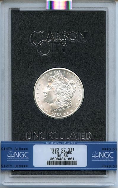 【寺島コイン】　アメリカ　1ドル銀貨（モルガン）　1883-CC 1883-O モルガン銀貨 1ドル ANACS MS-65 アンティークコイン アメリカ