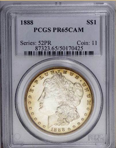アメリカ1879 モルガンダラー ディーププルーフライク銀貨 PCGS MS65