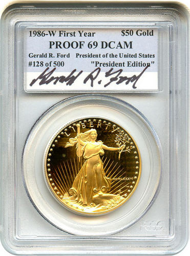 アメリカ 50ドル金貨 1986-W Gold Eagle ＄50 PCGS Proof69 DCAM