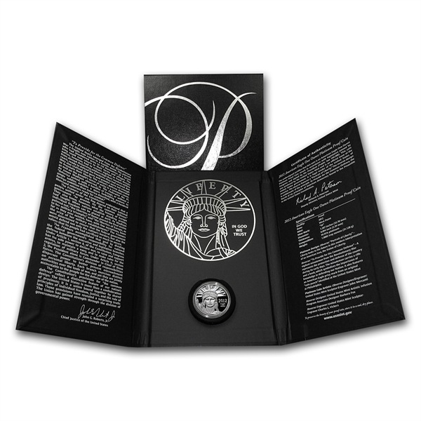 プラチナイーグル 100ドル 1オンス2012-W Proof ＄100(w/Box & Coa