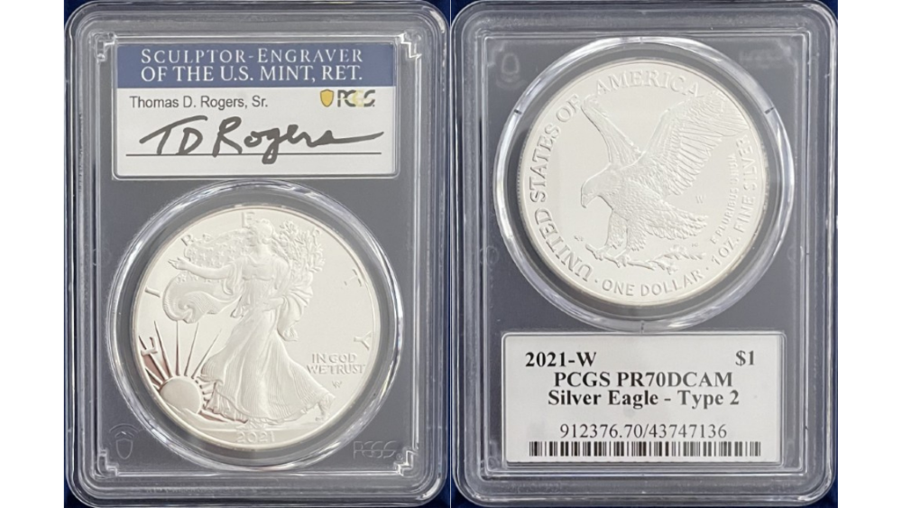 トーマス・D・ロジャーズ サイン入り】アメリカ 1ドル Type2シルバー