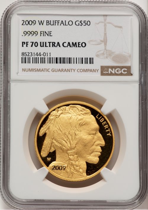 アメリカ 2009年 50ドル バッファロー 1オンス 純金地金金貨 NGC-PF70 UCAM 8523144-011