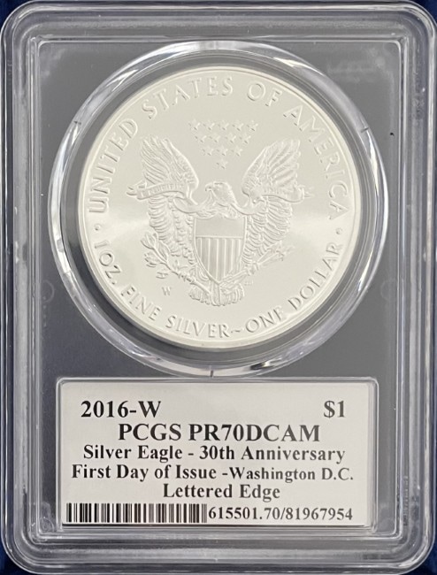 ジョン・マーカンティ サイン入り】アメリカ 1ドル シルバーイーグル