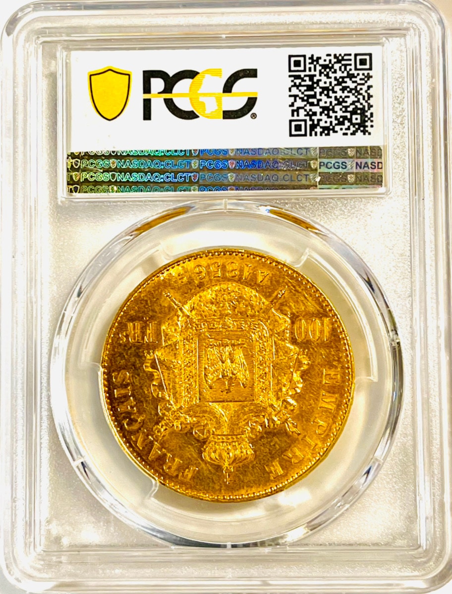 アンティークコインフランス1856-A年エンペラーナポレオンIII世100フラン金貨PCGS-MS62 | アンティークコイン 欧州 英国・フランス・ドイツその他  | | アンティークコイン金貨専門のゴールドコイン,