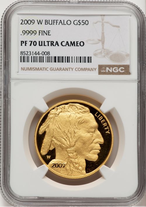 アメリカ 2009年 50ドル バッファロー 1オンス 純金地金金貨 NGC-PF70 UCAM 8523144-008